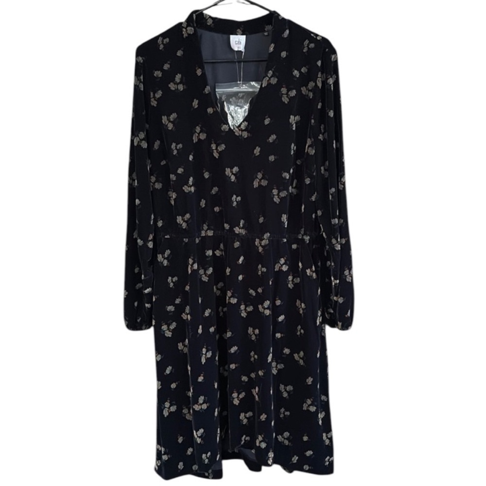 NEW CAbi Decked Out Dress Blue Floral Size Large - Picture 3 of 9